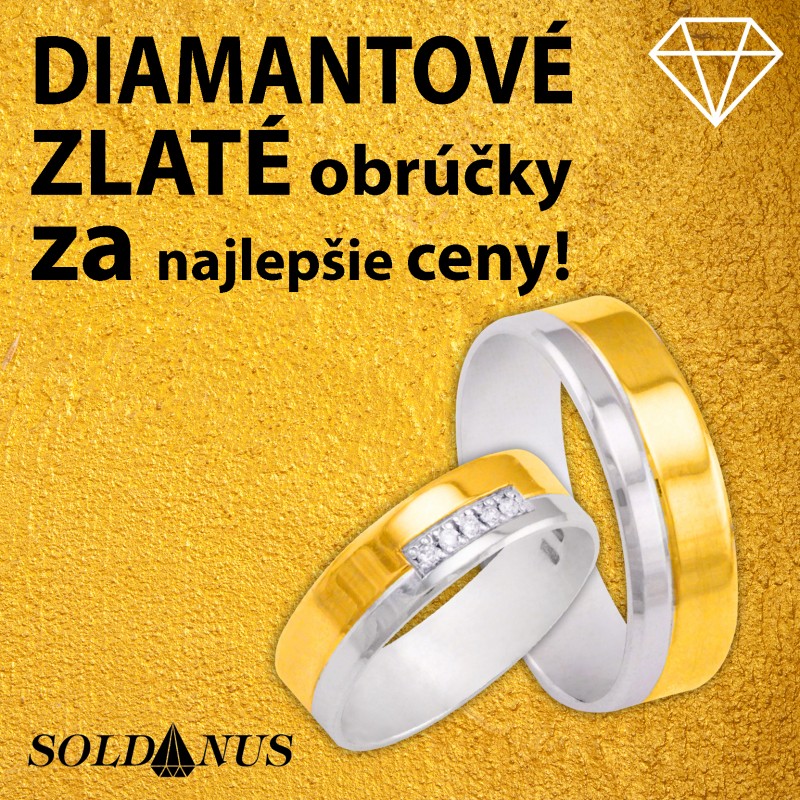 Svadobné obrúčky kombinované šírka 6 mm s briliantmi Svadobné obrúčky kombinované šírka 6 mm s briliantmi
